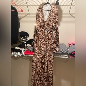 Cheetah Print flare dress